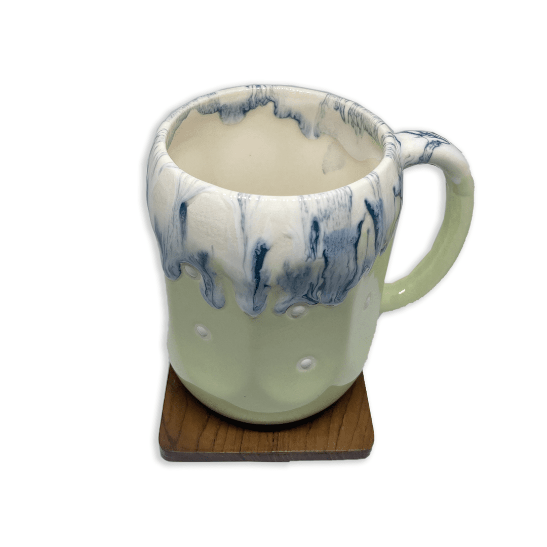 Bhokals Big Dots Print Green Coffee Mug