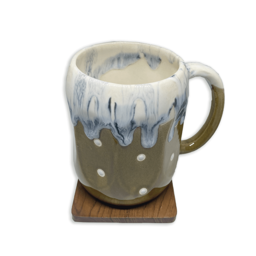 Bhokals Big Dots Print Mustard Yellow Coffee Mug