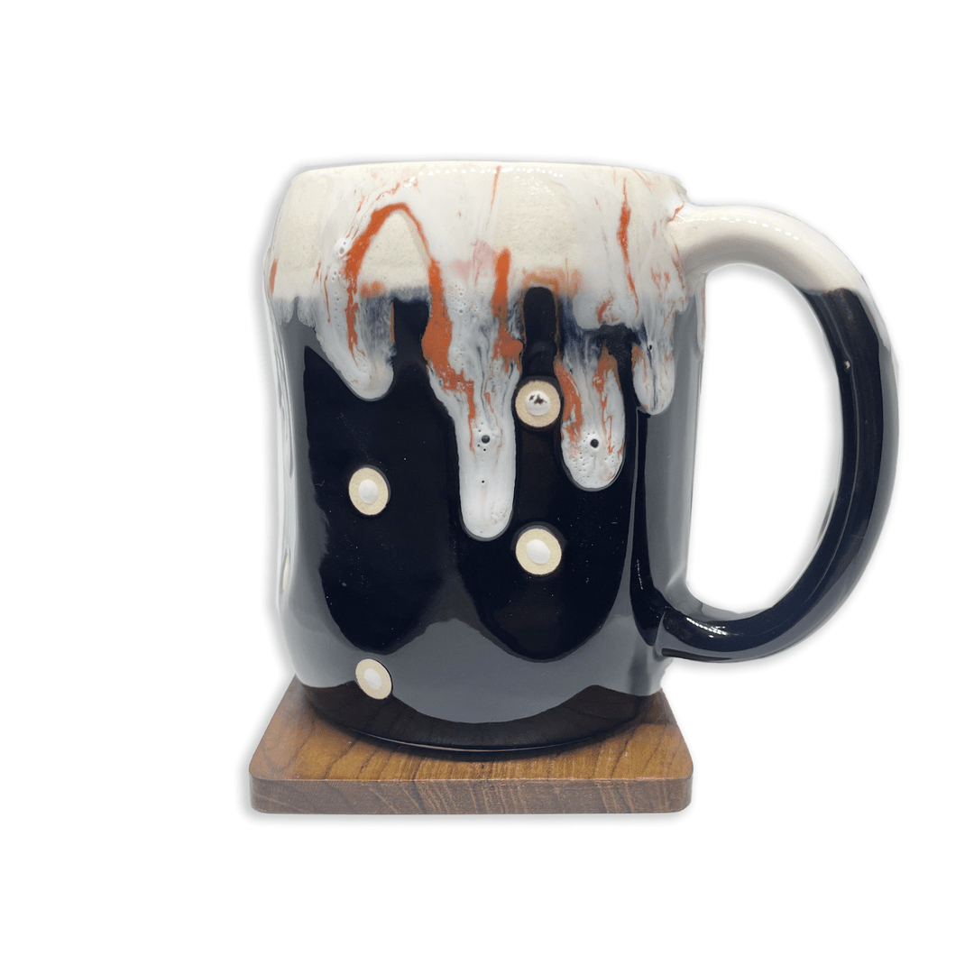 Bhokals Big Dots Print Black Coffee Mug