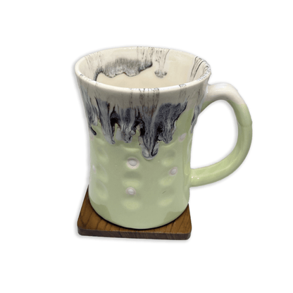Bhokals Big Dots Light Green Round Coffee Mug