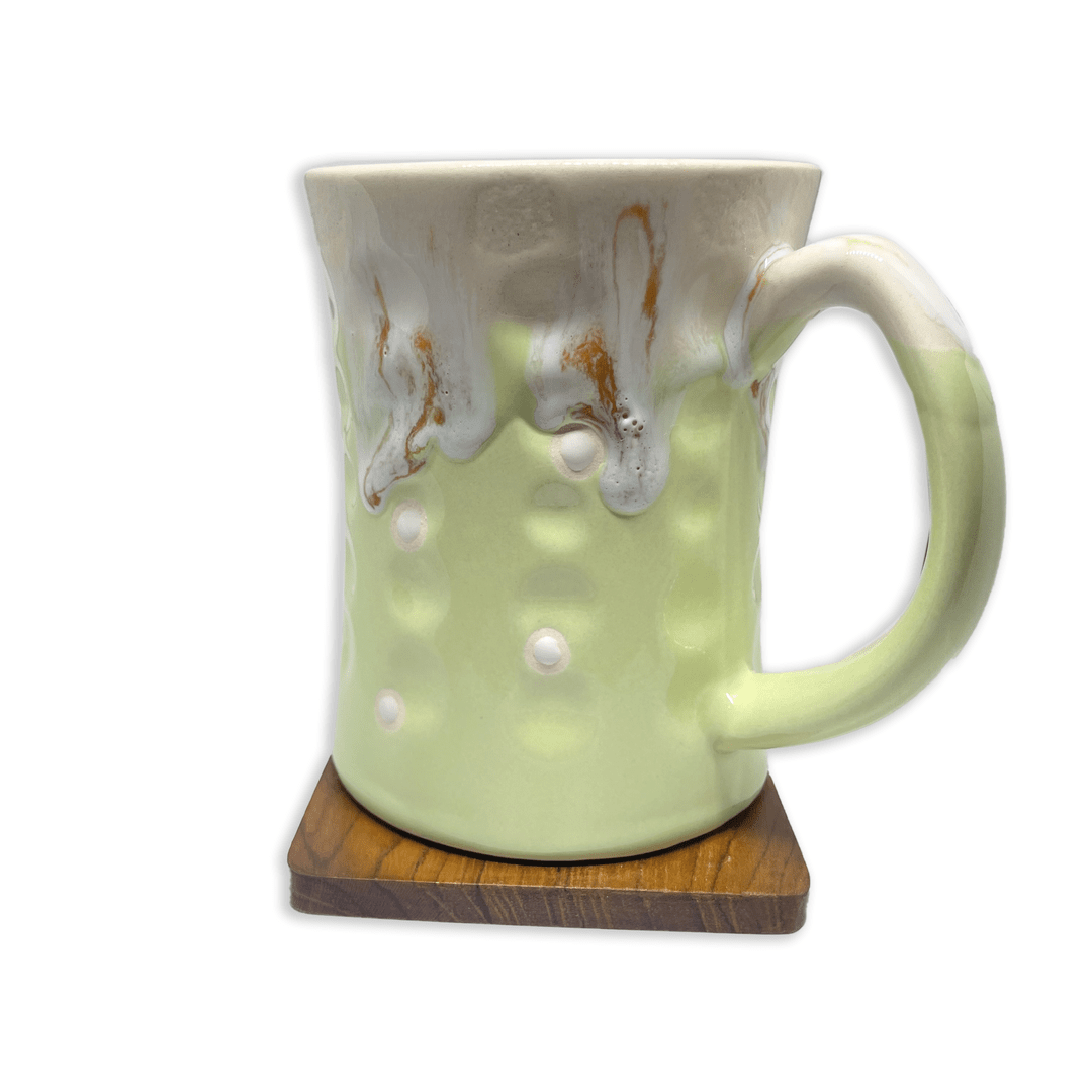 Bhokals Big Dots Green Round Coffee Mug