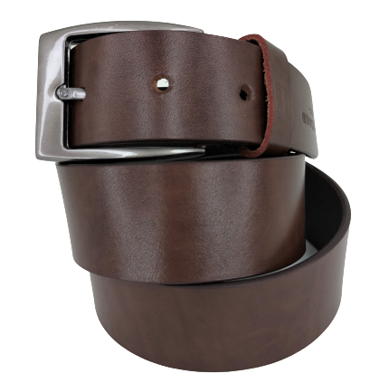 Bhokals Men Texture Brown Leather  Belt