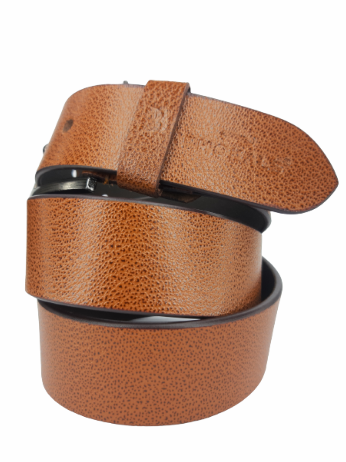 Bhokals Men Tan Texture Leather Belt