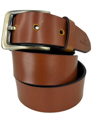Bhokals Men Solid Tan Casual Leather Belt