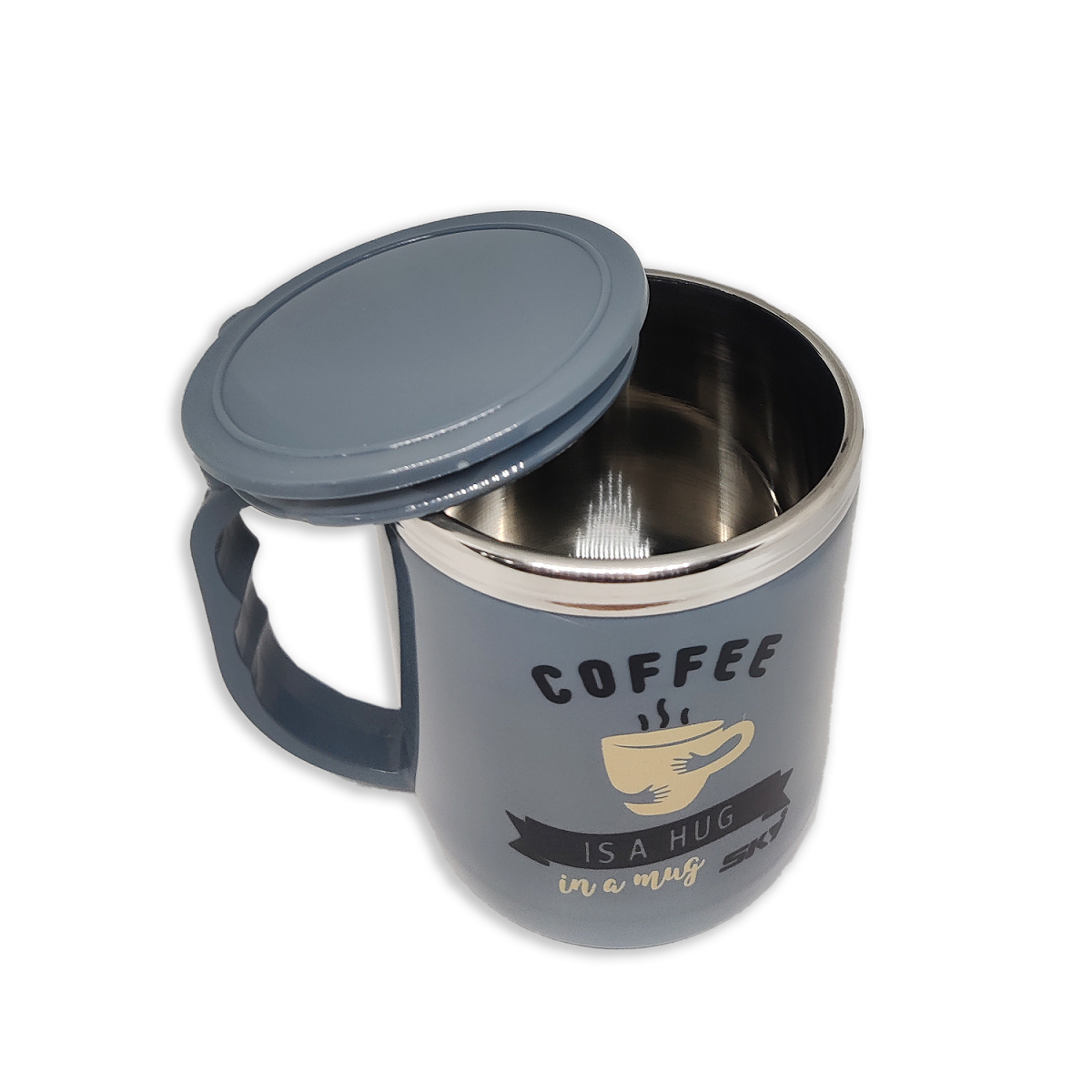 Jolly Steel Big Grey Coffee Mug