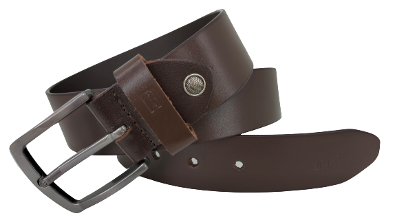 Bhokals Men Solid Brown Leather Belt