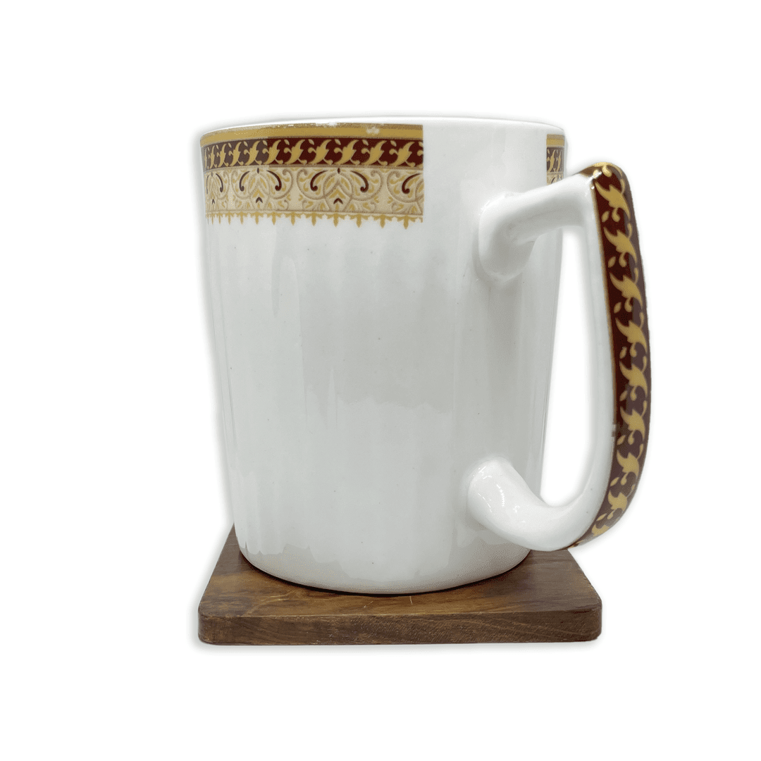 Bhokals Border Texture Round White Coffee Mug