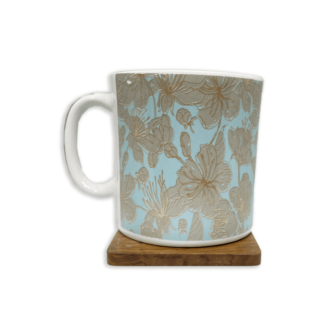 Bhokals Flower printed Blue White Coffee Mug