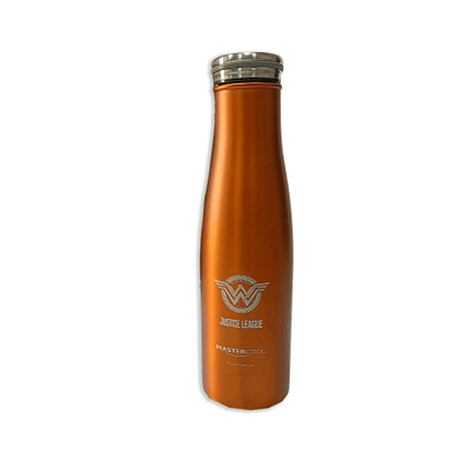 Master Cool Justice League printed Orange Steel water Bottle
