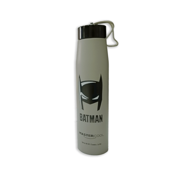 Master Cool Batman Printed Grey Steel Water Bottle