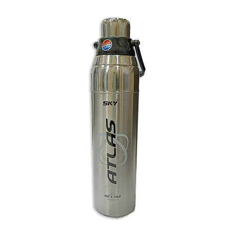 Sky Atlas Printed 1400ml  Silver Pu Layer Steel Water Bottle