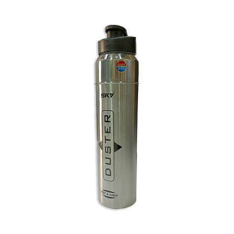 Sky Duster Printed 1200ml Silver Pu Layer Steel Water Bottle