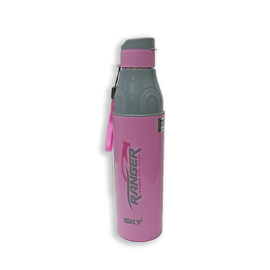 Sky Ranger Printed 1000ml Pink Stainless Steel Water Bottle