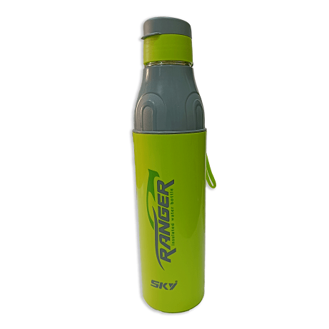 Sky Ranger Printed 1000ml Green Stainless Steel Water Bottle