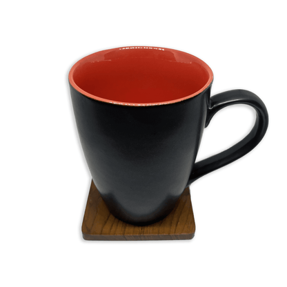 Bhokals Dual Print Red Solid Black Coffee Mug