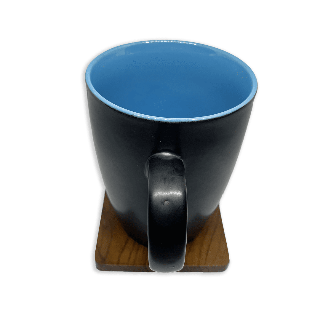 Bhokals Dual Print Sky Blue Solid Black Coffee Mug