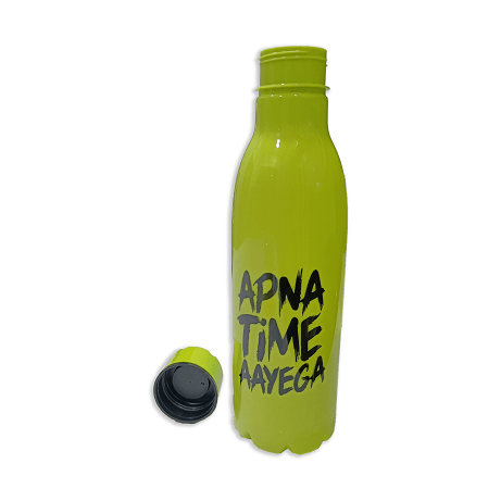 Apna Time Ayega Printed Green Water Bottle