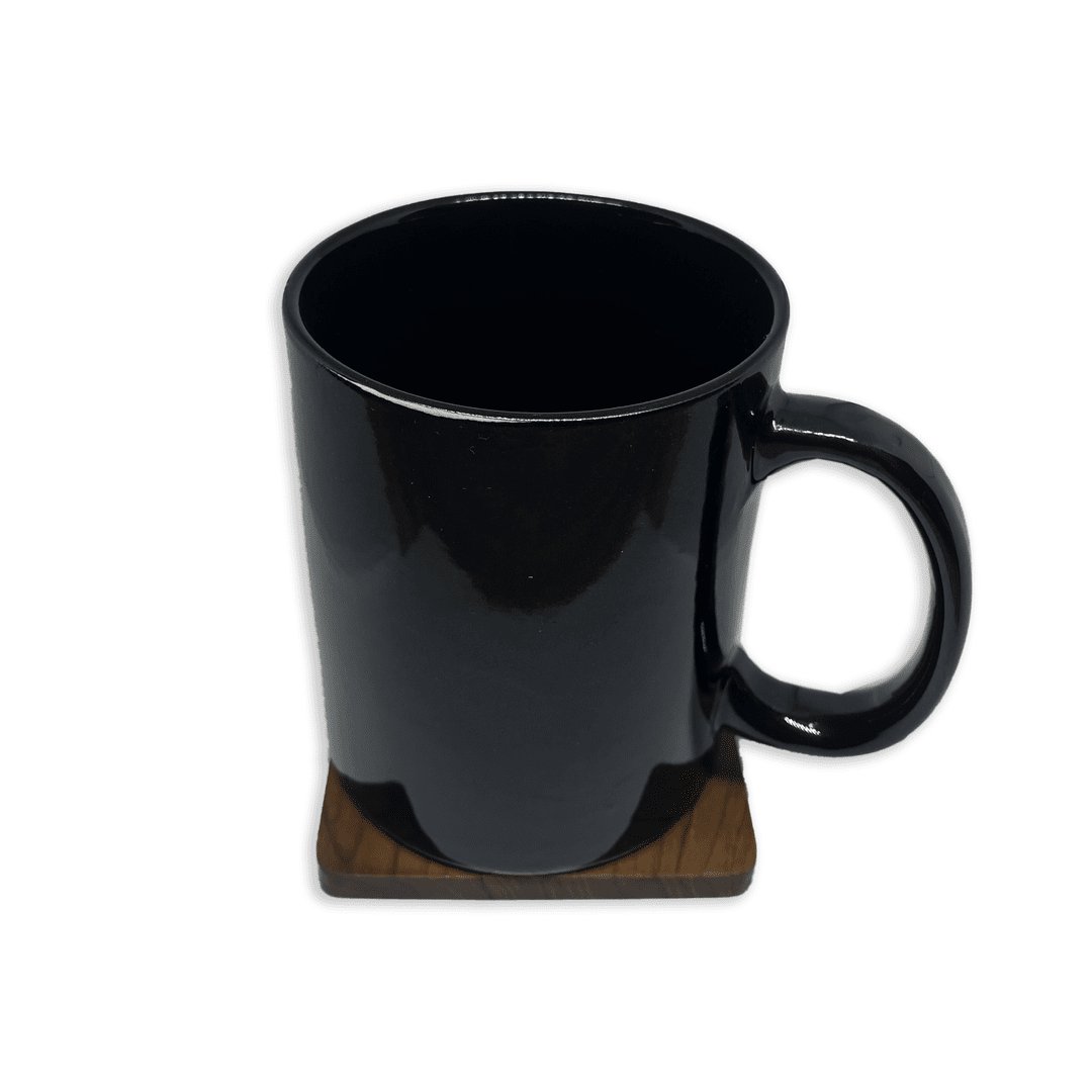 Bhokals Solid Black Round Coffee Mug