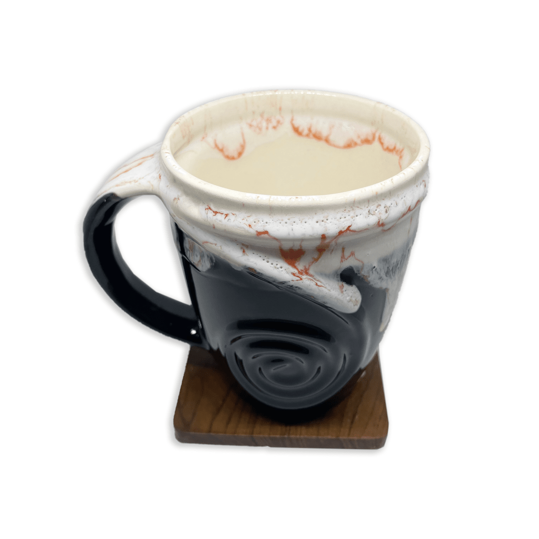 Bhokals Circle texture Black Round Coffee Mug