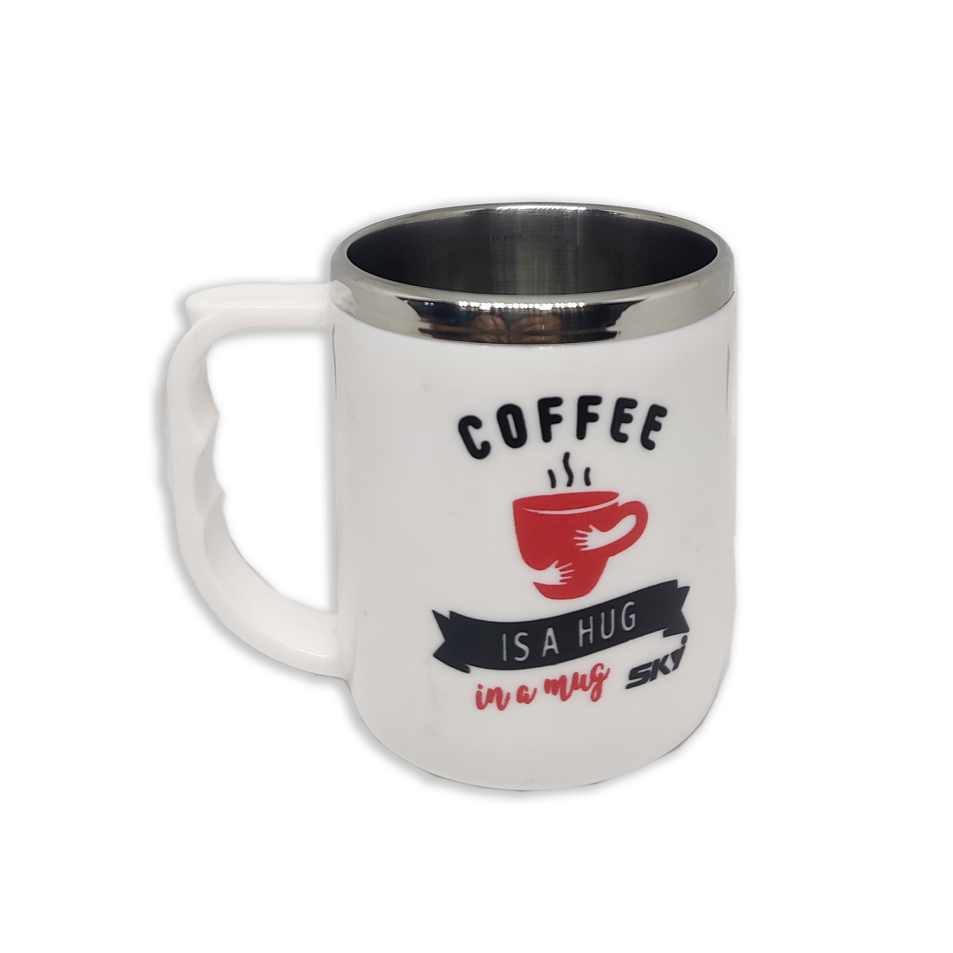 Jolly Steel Small White Coffee Mug