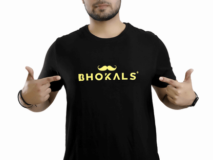 Bhokals Printed Round Neck Cotton Men T-Shirt