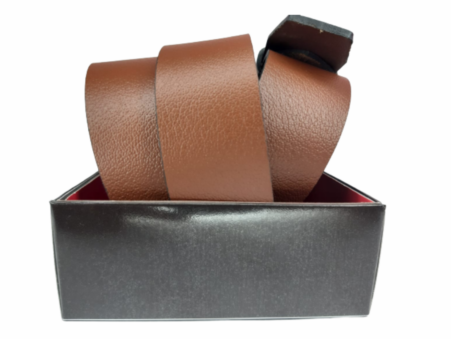 Bhokals Men Tan Grain Leather Belt