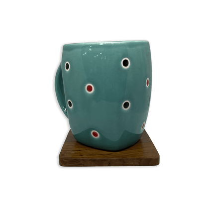 Bhokals Ceramic Green Dotted Coffee Mug