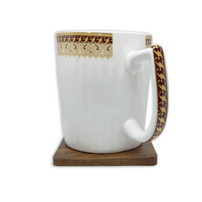 Bhokals Border Texture White Coffee Mug