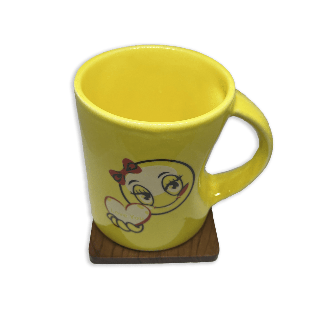 Bhokals  Love Emoji Yellow Coffee Mug