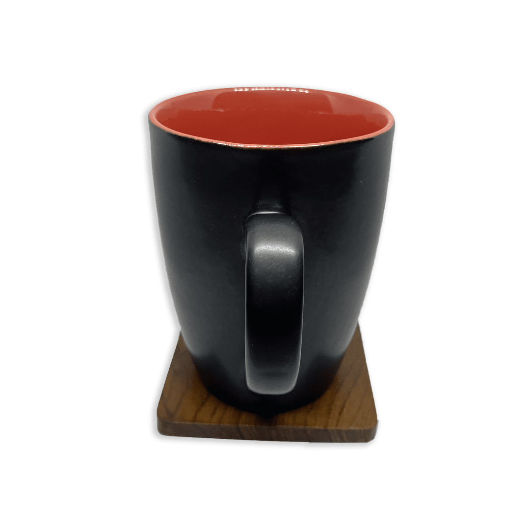 Bhokals Dual Print Red Solid Black Coffee Mug