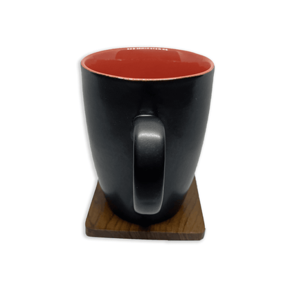 Bhokals Dual Print Red Solid Black Coffee Mug