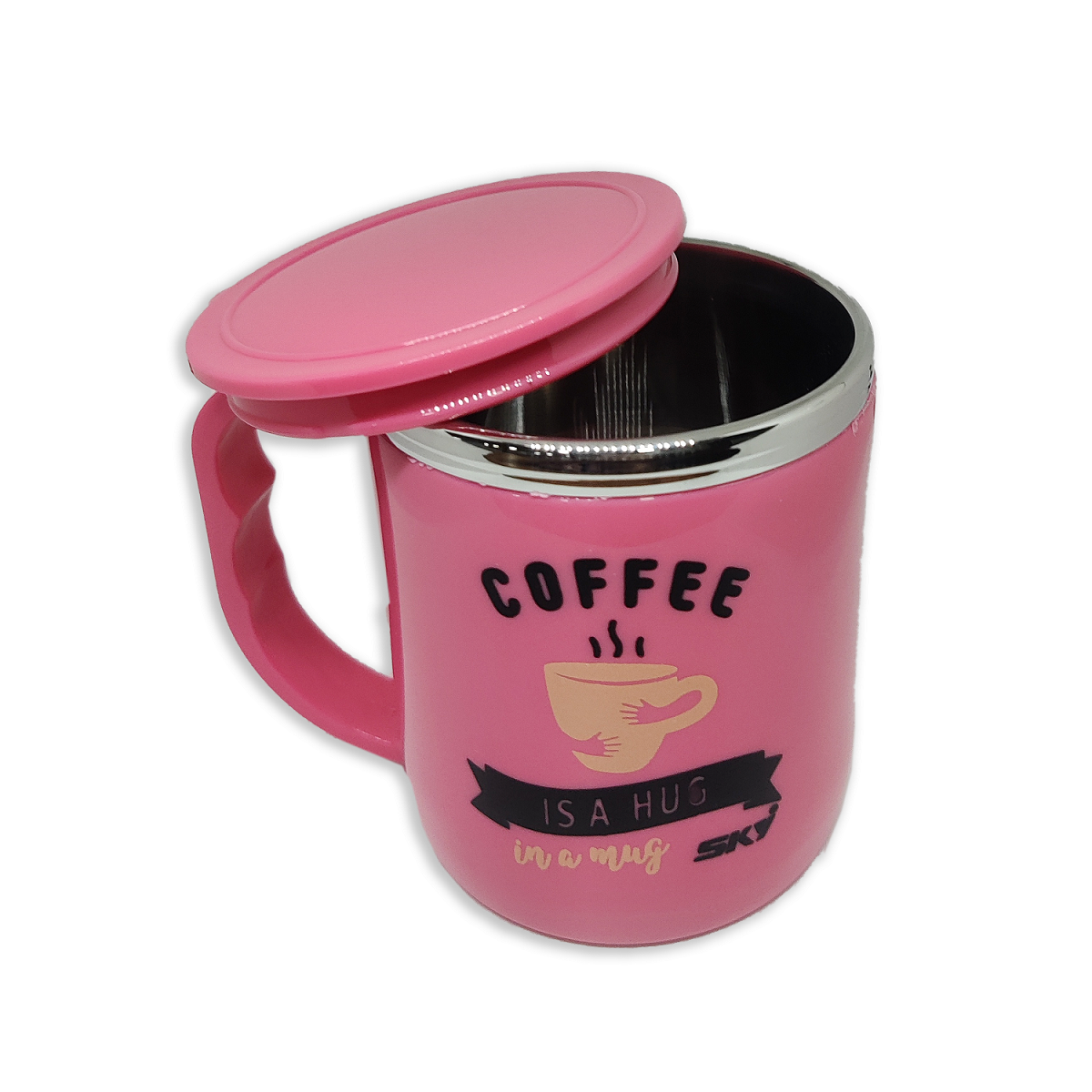 Jolly Steel Big Pink Coffee Mug