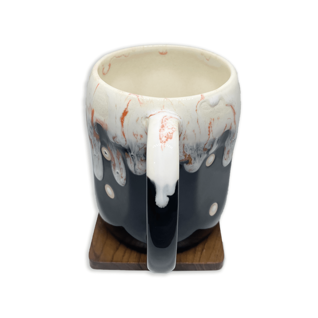 Bhokals Big Dots Print Black Coffee Mug