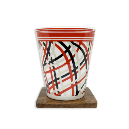Bhokals Red Black Printed  Designer  White Coffee Mug