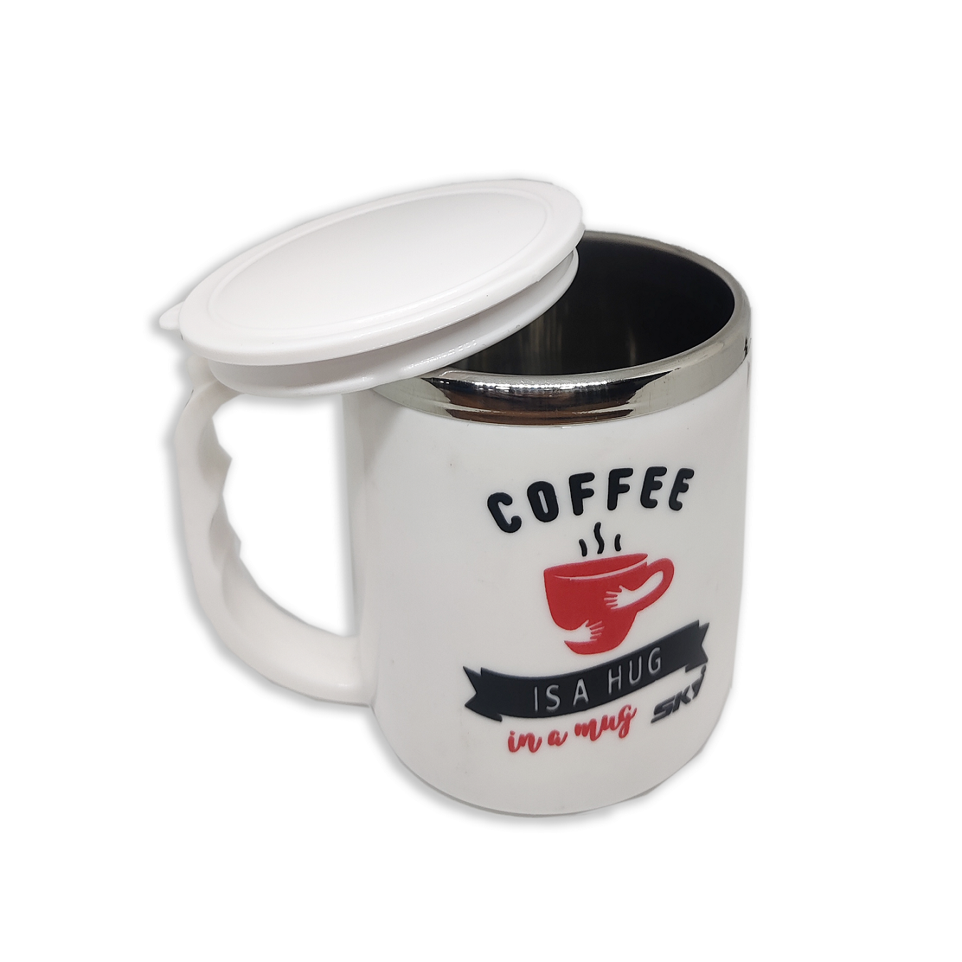 Jolly Steel Small White Coffee Mug