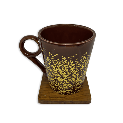 Bhokals Ceramic Brown Yellow Coffee Mug
