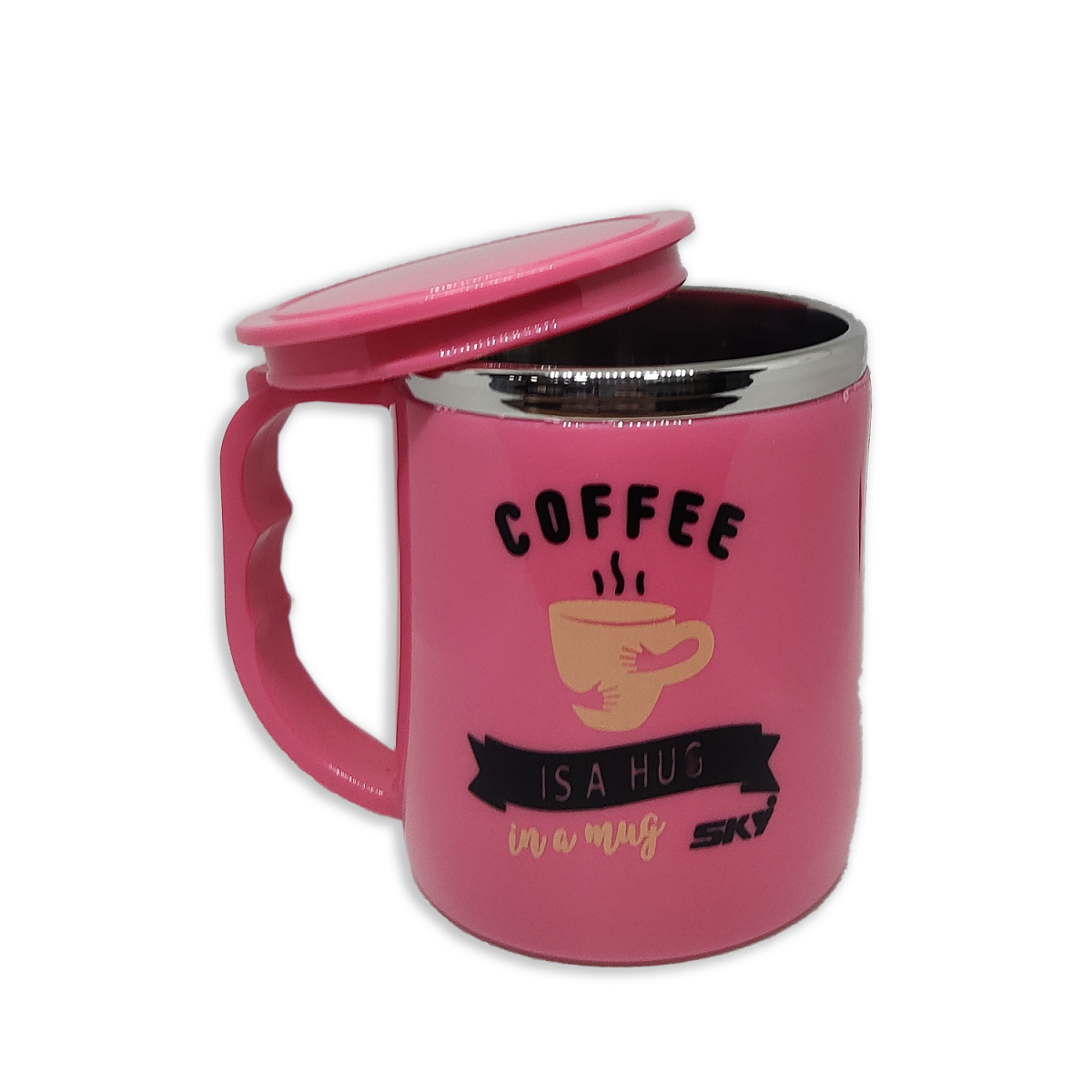 Jolly Steel Big Pink Coffee Mug