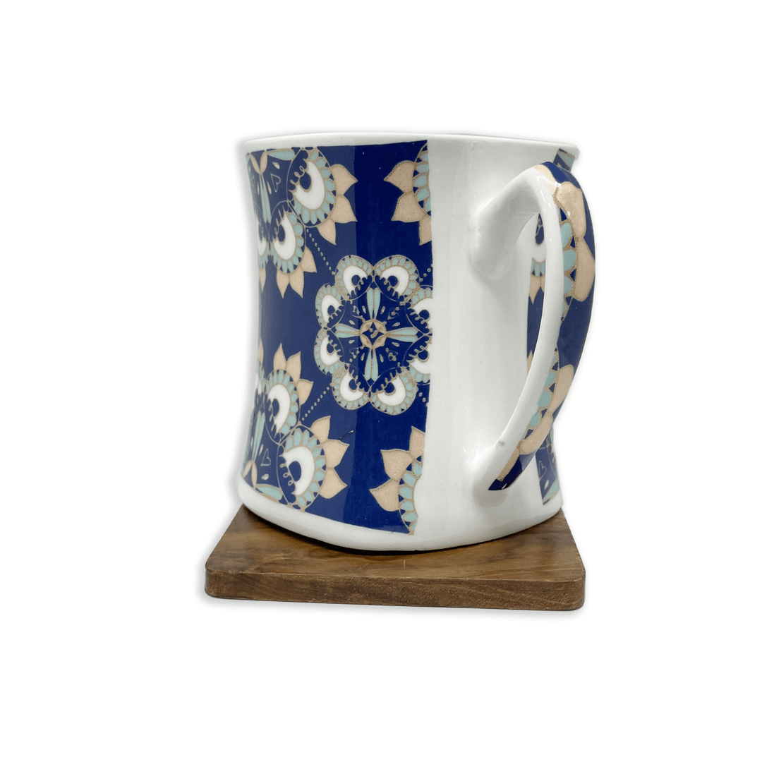 Bhokals Blue Rangoli  Printed White Coffee Mug