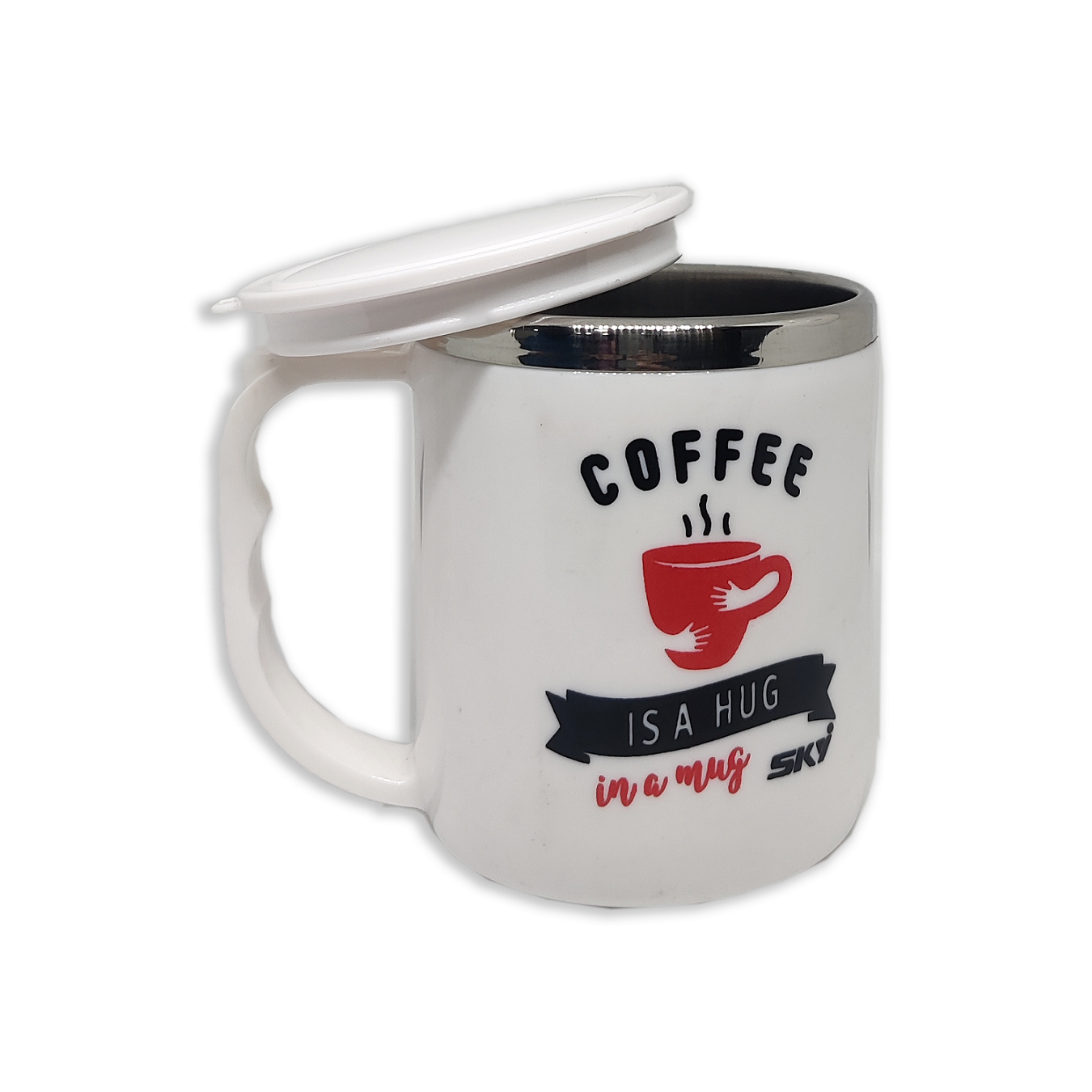 Jolly Steel Small White Coffee Mug