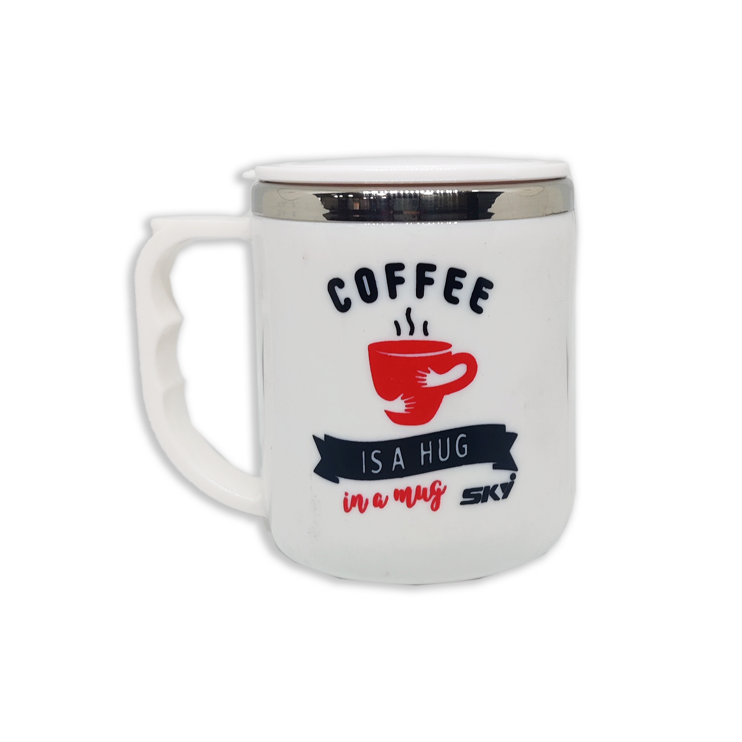 Jolly Steel Small White Coffee Mug